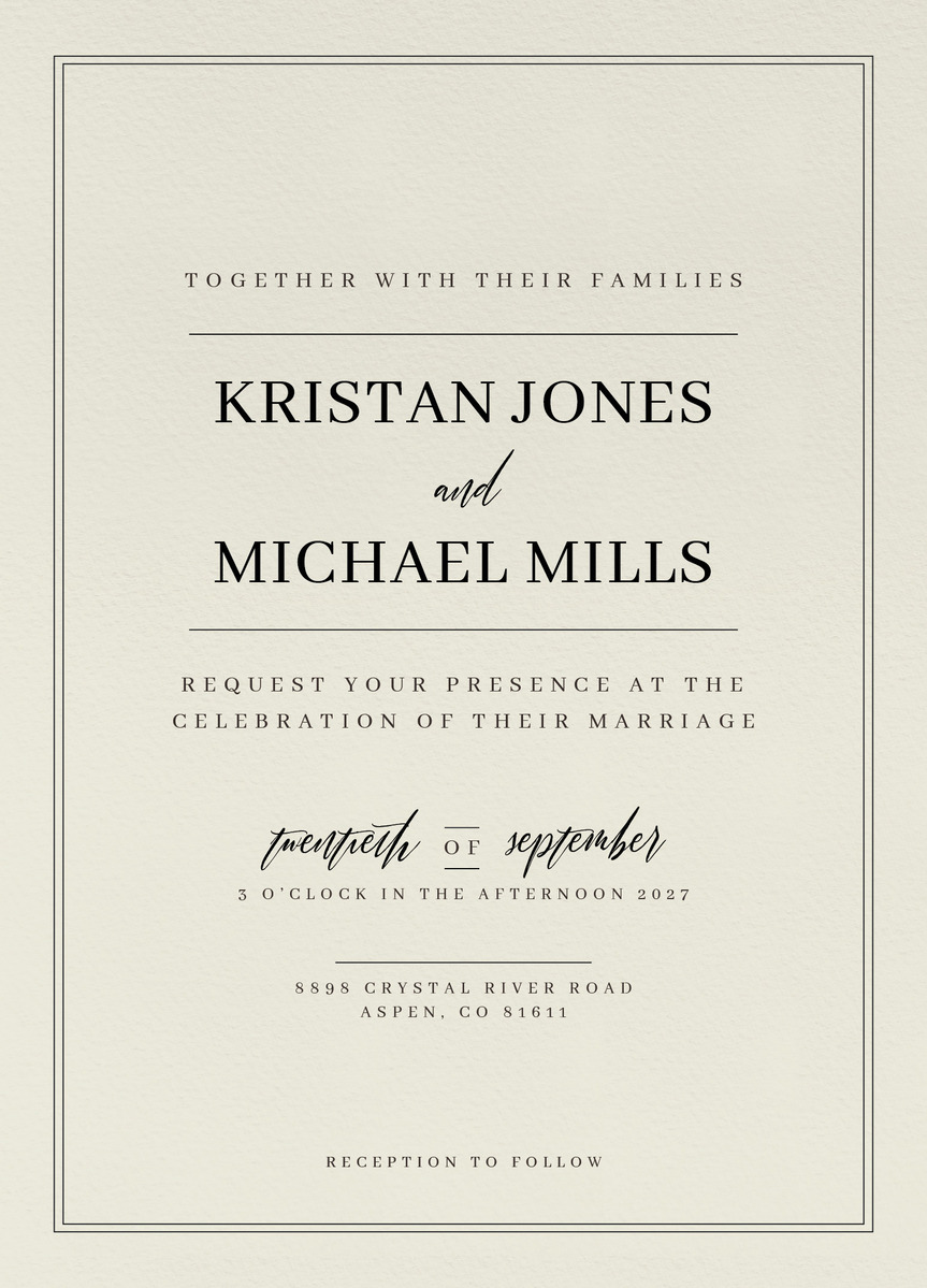 Digital wedding invitation example with a happy couple and a botanical theme.